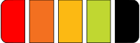 energy level 4 of 5 red to green