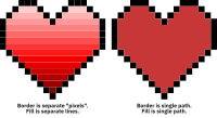 Pair of Pixel Hearts