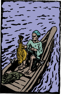 Man and Fish - Colour Remix