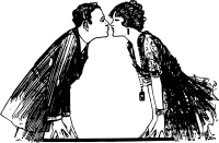 Couple Almost Kissing