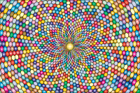 Hexagonal Distortion Background Prismatic