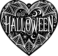 AI Generated Halloween Heart 2