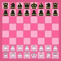 Chess Game Set witch FlyorDream Style Chess Pieces - Rose board