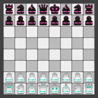 Chess Game Set witch FlyorDream Style Chess Pieces - Grey board