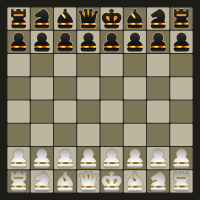 Chess Game Set witch FlyorDream Style Chess Pieces - Golden board