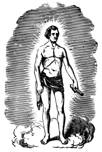 Nearly Naked Man with a Scroll
