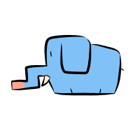 Elephant with a cold