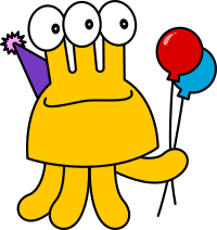 Monster Holding Balloons #2