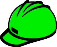 Green hard hat