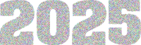 2025 Typography Triangular Line Art Colorful