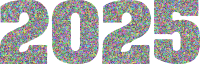 2025 Typography Triangular Colorful