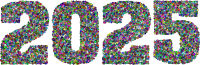 2025 Typography Circles Colorful 2