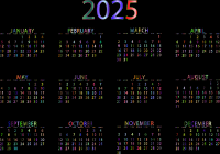 2025 Calendar Chromatic