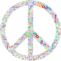 2025 Peace Sign Colorful