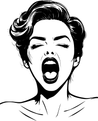 Screaming woman