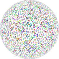 Floral Pattern Sphere Colorful
