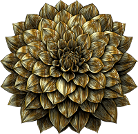 AI Generated Dahlia 2 Gold