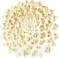 AI Generated Dahlia 2 Gold No Silhouette