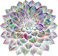 AI Generated Dahlia 2 Polyprismatic No Silhouette