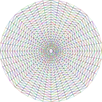 Triangularized Geometric Mandala Polyprismatic No BG