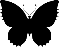 AI Generated Butterfly 34 Silhouette