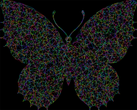 AI Generated Butterfly 34 Low Poly Outlines Polyprismatic