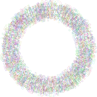 Alphabet Frame Polyprismatic Outlines