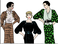 Three Ladies 1930s Fashion