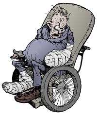 Grumpy Old Man in a Wheelchair - Colour Remix
