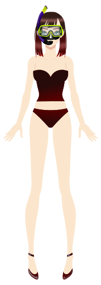 Lady in a Snorkel Mask
