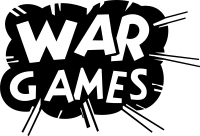 Exploding Comic Logo Text War Games