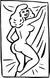 Retro caroon nude