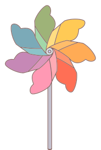 rainbow pinwheel animation