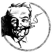 Man Smoking in a Circle