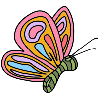 Simple Detailed Butterfly Clipart