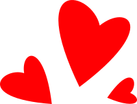 Simple Flat Hearts - Love is in the Air