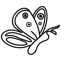 Simple Butterfly Outline