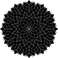 Dodecagon Flower Reignited Black