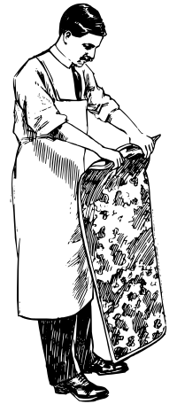 Man Shaking a Rug