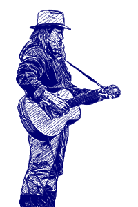Sketch of a Guitar Lady