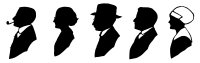 Five Silhouettes of Heads
