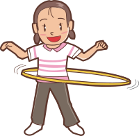 Girl with hula hoop