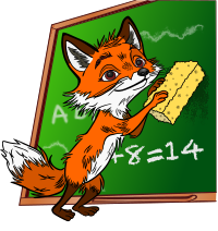 Fox with sponge