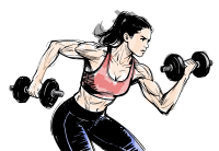 Exercising Lady - Colour Remix