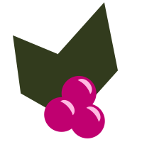 Simple Holly Berry Leaves & Berries