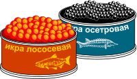 Russian caviar colored 