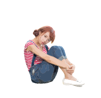 Striped Shirt Lady