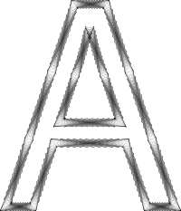 Geometry Wireframe Alphabet A