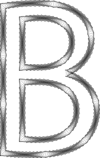 Geometry Wireframe Alphabet B