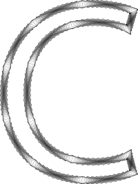 Geometry Wireframe Alphabet C